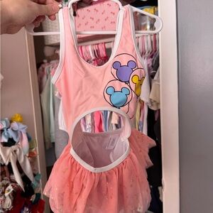Disney balloon print bathing suit with tutu detail